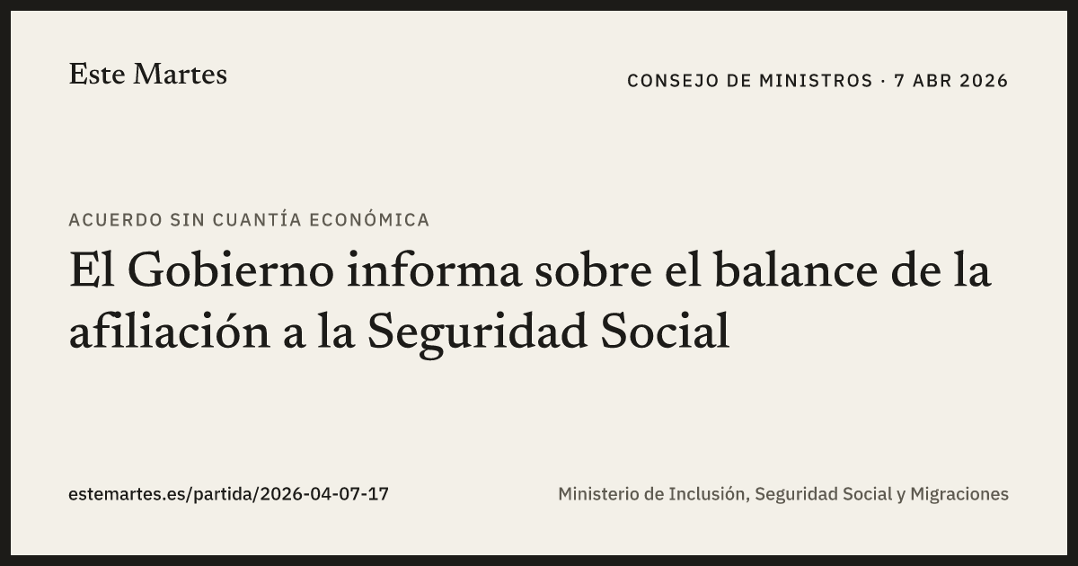 Tarjeta: El Gobierno informa sobre el balance de la afiliación a la Seguridad Social